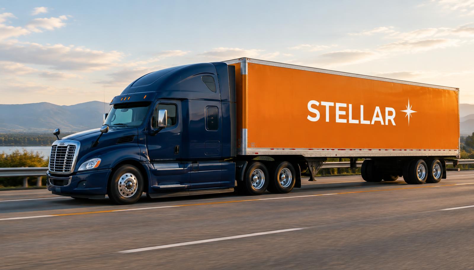Stellar truck on the highway